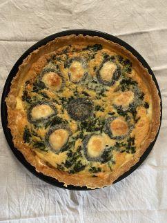 Tarte épinard saumon chèvre